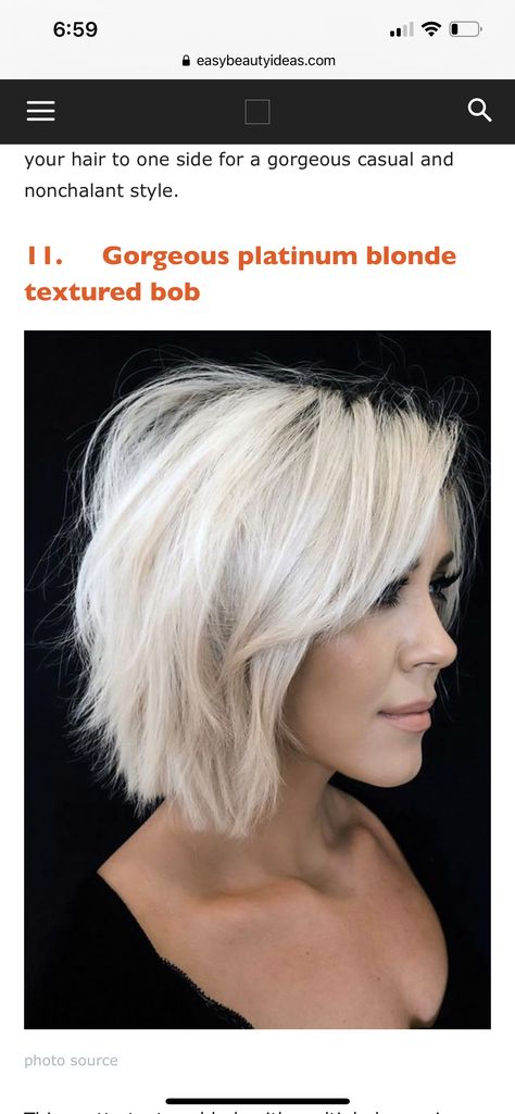 Platinum Blonde Bob With Bangs, Savannah Crisley Hair, Blonde Bob With Fringe, White Blonde Bob, Short Hairstyles Over 50, Hair Extensions For Short Hair, Cute Haircuts, Short Choppy Hair, Hairstyles Over 50