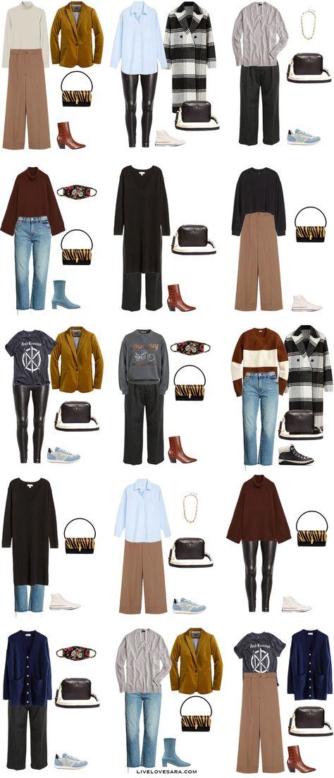 How to Build a Transitional Winter Capsule Wardrobe - livelovesara Clothes Basics, Clothes Capsule Wardrobe, Relaxed Fashion, Weekend Packing, Classic Chic Style, Ribbed Turtleneck Top, Outfit Combos, Wardrobe Sets, Packing Ideas