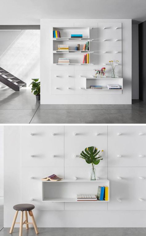 Scandinavian Shelves, Ikea Storage, Modular Shelving, Boutique Interior, Modular Furniture, Home Library, Peg Board, 인테리어 디자인, Furniture Plans