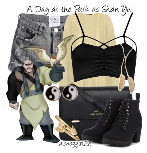 "A Day at the Park as Shan Yu" by disneygirl22 on Polyvore Mulan Outfit, Witch Outfit, Character Inspired Outfits, Mulan, Disney Outfits, Disney Style, Cool Outfits, Outfit Inspirations, Style Inspiration