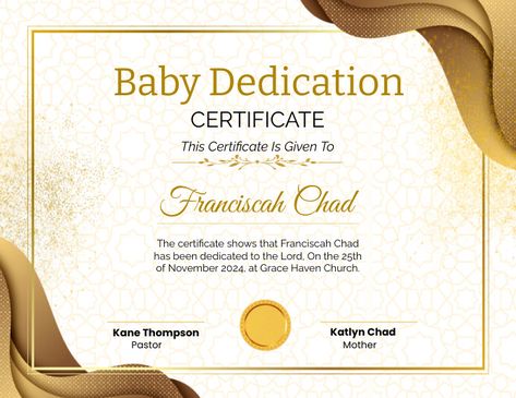 baby dedication certificate flyer template Baby Dedication Certificate, Baby Dedication, Online Ads, Certificate Templates, Flyer Template, Quick Saves, Design