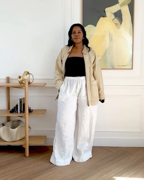 9 Chic Transitional Fall Outfits With Linen Pants | Who What Wear Outfits With Linen Pants, Linen Pants Outfit Fall, Transitional Fall Outfits, Big Pant, Linen Pants Style, Suede Accessories, Fall Linen, Transitional Outfits, Linen Pants Outfit