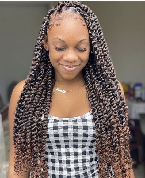 Pinterest: @BoujieD✔️♥️ follow for your daily dose of pins!💕 Crochet Hair Extensions, Birthday Hairstyles, Box Braids Hairstyles For Black Women, Cute Braided Hairstyles, Braids Hairstyles Pictures, Twist Braid Hairstyles, Crochet Braids Hairstyles, Girls Hairstyles Braids, Penteado Cabelo Curto