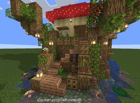 Fairy house! #minecraft #minecrafter #fairy #minecraftbuild #house Fairy House Minecraft, Minecraft Cottagecore, Mc Ideas, Mc Builds, Minecraft House Plans, Tiny Mushroom, Minecraft Inspo, Minecraft House, Minecraft Stuff