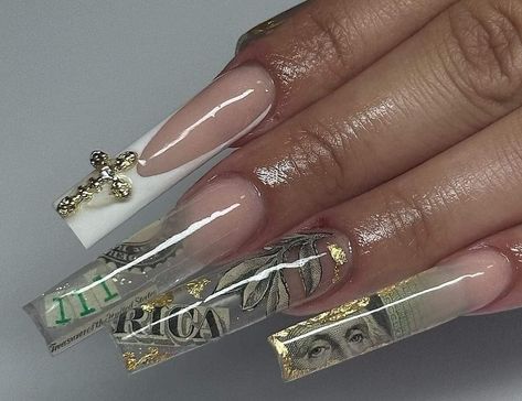 Dollar Nails, 100 Dollar Bill, Hard Nails, Dollar Bill, Nails, Quick Saves