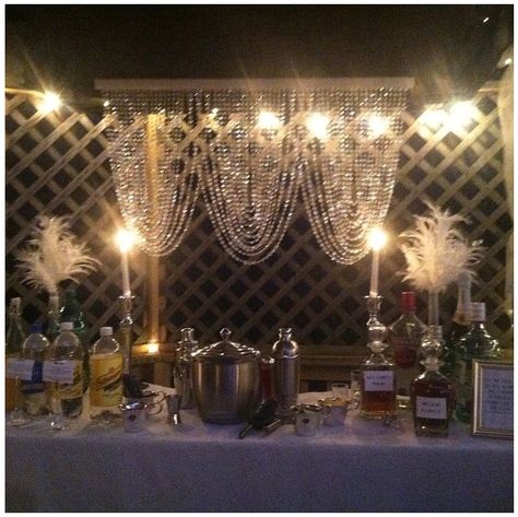 Gatsby Garden Bar Great Gatsby Backyard Party, Luxury Event Decor, Gatsby Birthday, 1920s Party, Great Gatsby Party, Themed Weddings, Gatsby Party, Summer Soiree, Theme Parties