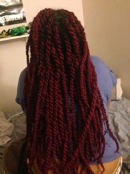 Large & Long Marley Twists (done by Smarty) Marley Twists Colored, Red Marley Twists, Long Marley Twists, Hair Long Healthy, Marley Twist Hairstyles, Marley Twist, Colored Box Braids, African American Hair, Hair Colorful