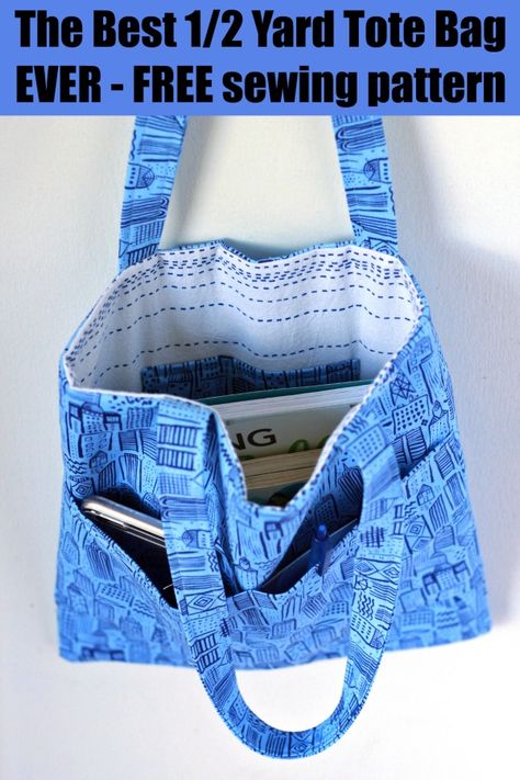 Sew Tote Bag Pattern, Tote Bag Pattern Free, Diy Tote, Tote Bag Tutorial, Bag Pattern Free, Modern Bag, Diy Bags Patterns, Free Sewing Pattern, Tote Bags Sewing