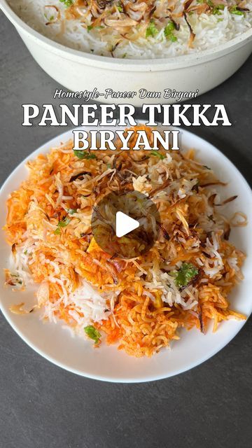 Atithi Sarwade on Instagram: "Paneer Tikka Biryani, a perfect blend of spices and flavor.🤌🏻🤤
SHARE & SAVE💕
.
Follow @bank_of_delish_ for more recipes 💁🏻‍♀️
Try it and let me know🫶🏻
.
.
Ingredients:
Paneer Marination:
200 gms Paneer Cubes
1/3 Cup Yogurt
2 tbsp Tomato Ketchup 
1/4 Cup Oil
1 tbsp Ginger-garlic paste 
Salt as per taste🧂 
1/4 tsp Turmeric powder 
1 tbsp Red Chilli Powder 
1 tsp Coriander Powder 
1/2 tsp Cumin Powder 
1 tsp Garam Masala 
1/4 Cup finely Chopped Coriander & Mint leaves 🍃 
Combine well & Marinate for 30 mins

Procedure:
In a kadai, add whole spices, salt, 2 lemon slices🍋, and 2 cups of soaked basmati rice to five cups of water.
Cook until 80% done, then strain and keep aside.
In a large pot, add 2 tbsp Oil, 1 Sliced Onion & Cook well & add 1/2 tsp Turmer Paneer Tikka Biryani Recipe, Paneer Biryani, Sliced Onion, Whole Spices, Red Chilli Powder, Paneer Tikka, Lemon Slices, Weekend Meals, Paneer Recipes