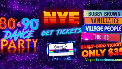 Fremont Street Experience to celebrate New Year’s Eve with 80s and 90s theme dance party | KLAS New Years Eve 80s, 90s Dance Party, Ice Village, 90s Dance, Fremont Street Experience, Party Like Its 1999, Village People, 90s Theme, Nye Party