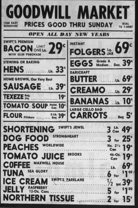 1960 Grocery store ad Vintage Grocery Ads, 1950s Supermarket, Retro Supermarket, Grocery Store Ads, Vintage Grocery, Retro Lettering, Grocery Ads, Grocery Market, House Concept