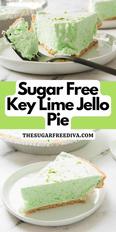 Lime Jello Pie, Sugar Free Key Lime Pie, Jello Pie, Sugar Free Pie, Sugar Free Desserts Easy, Desserts For Kids, Desserts Summer, Jello Dessert Recipes, Lime Desserts