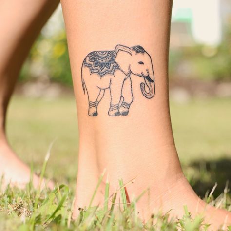 Chinese Elephant Tattoo, Thailand Elephant Tattoo, Asian Elephant Tattoo, Cute Elephant Tattoo, Thailand Elephants, Elephant Tattoo, Elephant Tattoos, Dainty Tattoos, Tatting