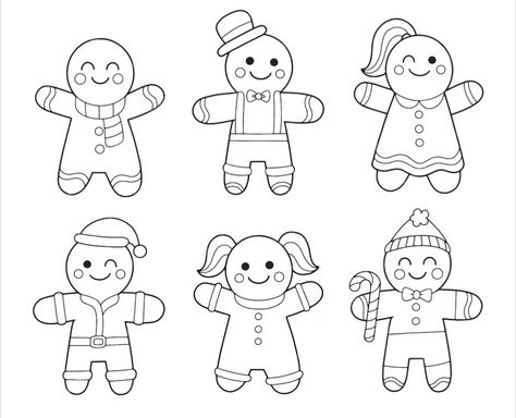 Gingerbread Coloring Pages, Gingerbread Man Coloring Page, Christmas Cartoon Characters, Catholic Christmas, Diy Preschool, Gingerbread Party, Christmas Gingerbread Cookies, December Crafts, Gingerbread Crafts