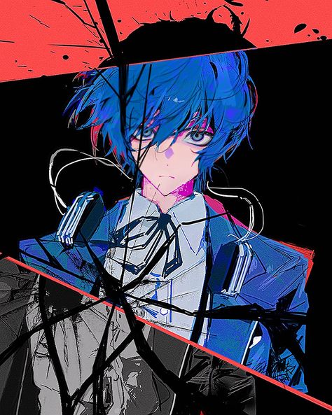 Makoto Yuki, Anime Character, Persona, On Twitter, Twitter, Red, Hair, Anime, Blue