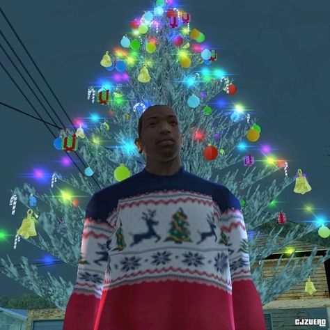 Gta Christmas Pfp, Gta Carl Johnson Pfp, Carl Johnson Pfp, Gta 5 Carl Johnson, Navidad Random Icons, Carl Johnson Gta Meme, Gta Carl Johnson, Christmas Gta, Gta Random