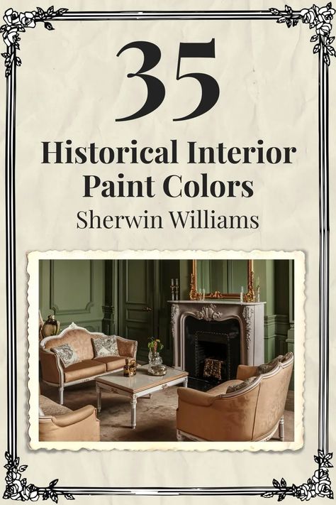 35 sherwin williams historical interior paint colors (9) Victorian Color Palette Interiors, Historical Paint Colors, Victorian Color Palette, Interior Paint Color Palette, Historic Paint Colours, Craftsman Interior Design, Interior Paint Color, Sherwin Williams Color Palette, Victorian Colors