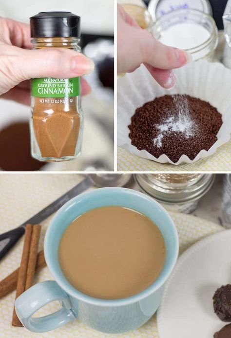 You have to try this amazing 2-ingredient coffee hack! These two simple pantry staples will elevate any brewed coffee to the most smooth and delicious pot ever. Coffee Hacks Recipes, Banana Apple Smoothie, Coffee Diet, Baking Soda Benefits, Simple Pantry, Burnt Coffee, Coffee Hacks, Crafty Mom, Coffee Health Benefits