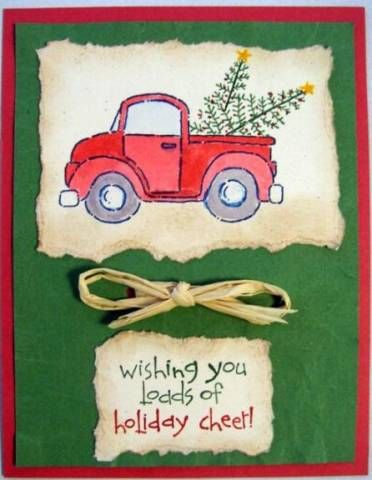 Christmas Card Inspiration, Watercolor Christmas Cards, Christmas Truck, Love Stamps, Cricut Cards, Christmas Cards To Make, Winter Cards, Stamping Up Cards, Christmas Cards Handmade