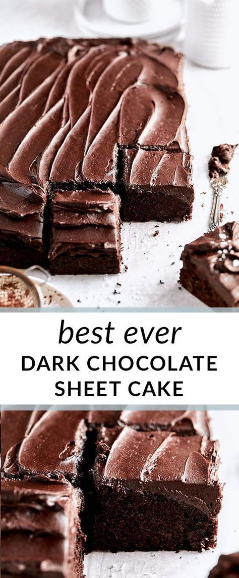 Dark Chocolate Sheet Cake | chocolate sheet cake | chocolate cake