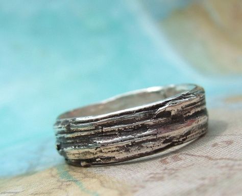 Personalized Silver Jewelry, Bark Ring, St Michael Pendant, Rustic Rings, Custom Wedding Band, Gold And Silver Bracelets, Jewelry Drawing, Jewelry Post, Jewelry Bracelets Silver