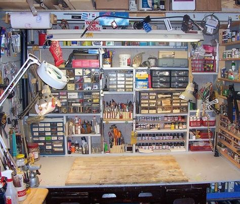 Scale Modeling Workbench, Craft Workbench, Hobby Workstation, Hobby Table, Model Train Table, Hobby Desk, Electronic Workbench, Garage Workshop Organization, Magazine Model