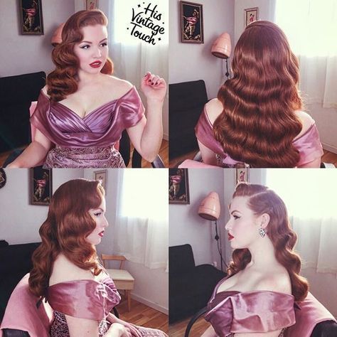 Cabelo Pin Up, Glamour Vintage, Hollywood Hair, Rockabilly Hair, Hollywood Waves, Vintage Wedding Hair, Finger Waves, Pin Up Hair, Pin Curls