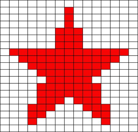 a star Star Crochet Pattern Grid, Alpha Star Pattern, Crochet Star Grid Pattern, Star Alpha Pattern Crochet, Crochet Star Chart, Crochet Star Pixel Pattern, Tapestry Crochet Star Patterns, Free Crochet Patterns Tapestry, Star Pixel Grid Crochet