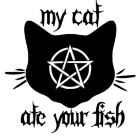 My Cat Ate Your Fish Witchy Pagan Vinyl Sticker Decal Measures Approximately 6 Inches High By 6 Inches Long. (Other Sizes Can Be Made, Prices Vary Upon Size Requested - Message Me And I'll Be Happy To Help With Your Needs ) Colors Available: White Glossy Black Glossy All Decals Are Made With Quality Waterproof / Weather Resistant Permanent Rated Vinyl And Are Finished By Hand By Yours Truly! Decals Come With Transfer Tape And Are Ready For Immediate Application. Application Instructions Included Halloween Silhouettes, Witchy Decor, Transfer Tape, Halloween Cat, Black And Tan, Weather Resistant, Vinyl Sticker, Vinyl, Color