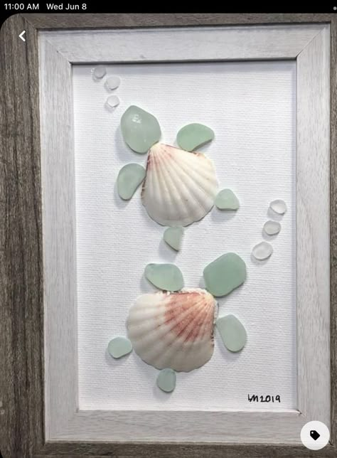 Beach Glass Mosaic Diy Ideas, Things To Make With Sea Glass Ideas, Sea Glass Ideas, Sea Glass Art Ideas, Seashell Art Diy, Sea Glass Art Diy, Beach Themed Crafts, Sea Glass Art Projects, Beach Glass Crafts