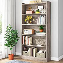 Check this out! Tall Library, Deep Bookcase, Bookshelf With Storage, Bookcase Modern, Library Bookshelf, Tall Bookshelf, Open Bookshelf, Open Shelving Units, Tall Bookshelves