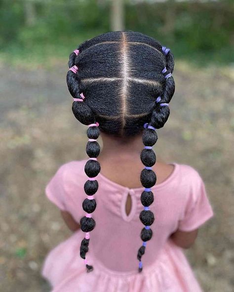 16 Chic Easter Hairstyles For Black Toddlers Side Down Hairstyles, Cornrows With Beads, Beautiful Braided Hair, Girls Natural Hairstyles, Fast Hairstyles, Natural Hair Styles Easy, Black Kids Hairstyles, Short Hair Updo