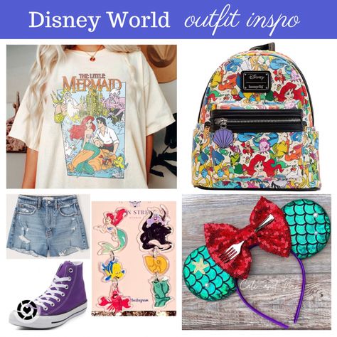 Little Mermaid Disney Outfit, Mermaid Disney Outfit, Disneyworld Outfit, Disney Park Outfit, Little Mermaid Outfit, Cute Disney Outfits, Disney World Outfits, Disney Outfit, Mermaid Outfit