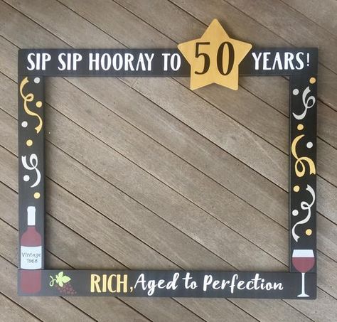 30th Photo Booth Frame 40th Birthday Party Prop 50th | Etsy Anniversary Photo Booth Ideas, 50th Anniversary Photo Booth, Best Friend Birthday Surprise, Work Morale, Photobooth Frame, Diy Fotokabine, Wedding Flavors, Foam Frame, Birthday Party Props