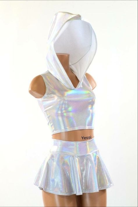 Hoodie Mini Skirt, Cute Outfits With Shorts, Festival Outfit Inspiration, Outfit Rave, Rave Fits, Festival Outfits Rave, Space Outfit, Mini Skater Skirt, Cheeky Shorts