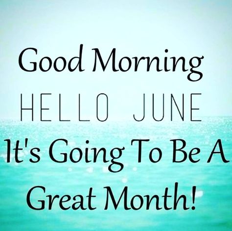 Good morning!  Happy June!! I love a new month. It's a new start and the sky is the limit Let's write down our goals and run after them!! Welcome June Images, Hello January Quotes, June Pictures, June Quotes, Welcome June, January Quotes, April Quotes, New Month Quotes, Parents Be Like