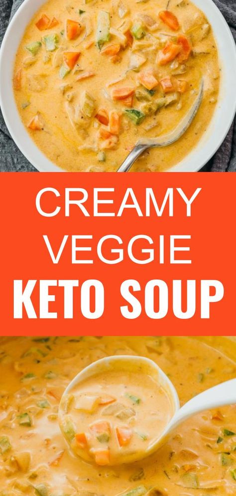 Fall Soup Recipes Keto, Keto Creamy Vegetable Soup, Keto Slow Cooker Soups, Keto Vegetable Beef Soup Low Carb, Keto Creamy Soups, Low Carb Low Sodium Soup Recipes, Low Carb Beef Soup Recipes, Keto Carrot Recipes, No Carb Soup Recipes