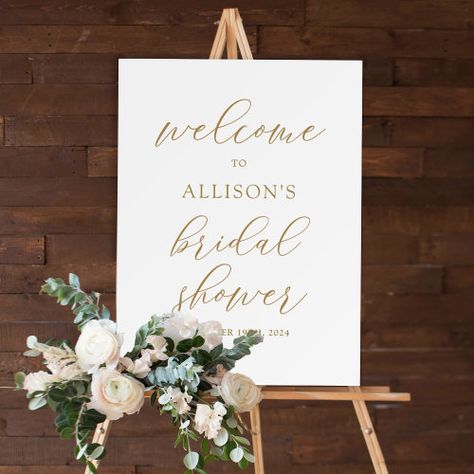 $46.25 | Gold Calligraphy Bridal Shower Welcome Sign - large welcome sign, gold wedding, calligraphy, elegant bridal shower, bridal shower decor, gold bridal shower, bridal shower signs, bridal shower welcome sign, rustic Bridal Shower Entry Sign, White And Gold Bridal Shower Ideas, Bridal Shower Signs Entrance, Elegant Bridal Shower Decor, Bridal Shower Entrance Sign, Elegant Bridal Shower Ideas, Welcome To Bridal Shower Sign, Welcome Bridal Shower Sign, Large Welcome Sign