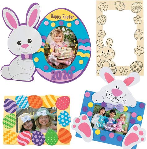 Easter Photo Frames, Photo Frame Craft, Easter Picture Frames, Easter Chick Craft, Easter Bunny Pictures, Photo Frame Crafts, Easter Frame, Easter Crafts For Toddlers, Easter Crafts For Adults