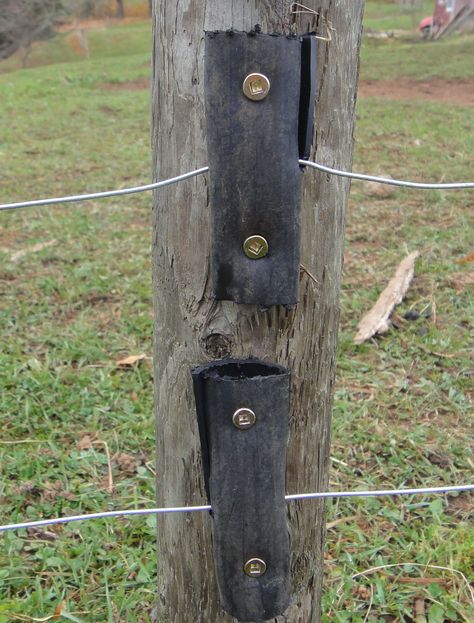 DIY Electric Fence Insulators – Tipsy Toad Grove Farm Diy Electric Fence, Chain Link Fence Installation, Steel Fence Posts, Metal Fence Posts, Invisible Fence, Split Rail Fence, Thing One, Steel Fence, Rail Fence