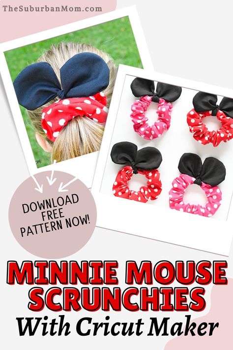 Mickey Ear Holder Diy, Ponytail Holders Diy, Disney Scrunchies, Scrunchies Pattern, Mini Mouse Ears, Disney Craft, Suburban Mom, Scrunchies Diy, Fish Extender