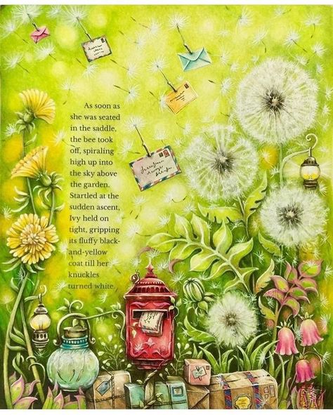 Cherry Lee, Ivy And The Inky Butterfly, Johanna Basford Books, Butterfly Inspiration, Joanna Basford, Gardens Coloring Book, Faber Castell Polychromos, Johanna Basford Coloring Book, Coloring Tips