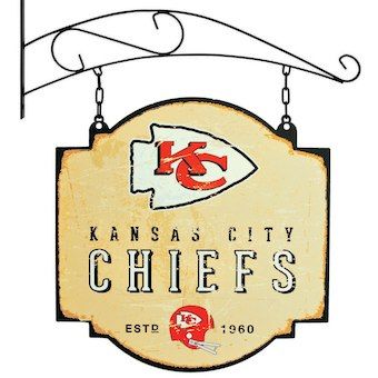 Kansas City Chiefs 16" x 16" Tavern Sign - Cream Break Room Decor, Michigan State Spartans Logo, Tavern Sign, Man Cave Pub, Wet Floor Signs, Kansas City Chiefs Logo, Nfl Kansas City Chiefs, Sports Signs, Window Signs