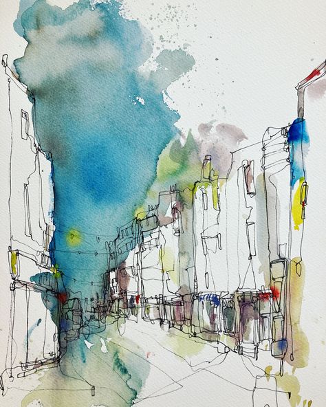 Neil Whitehead, Landscape Sketches, Loose Watercolor Paintings, Chalk Pastel Art, Moleskine Art, Contemporary Watercolor, Landscape Sketch, Architecture Design Sketch, Simple Canvas Paintings