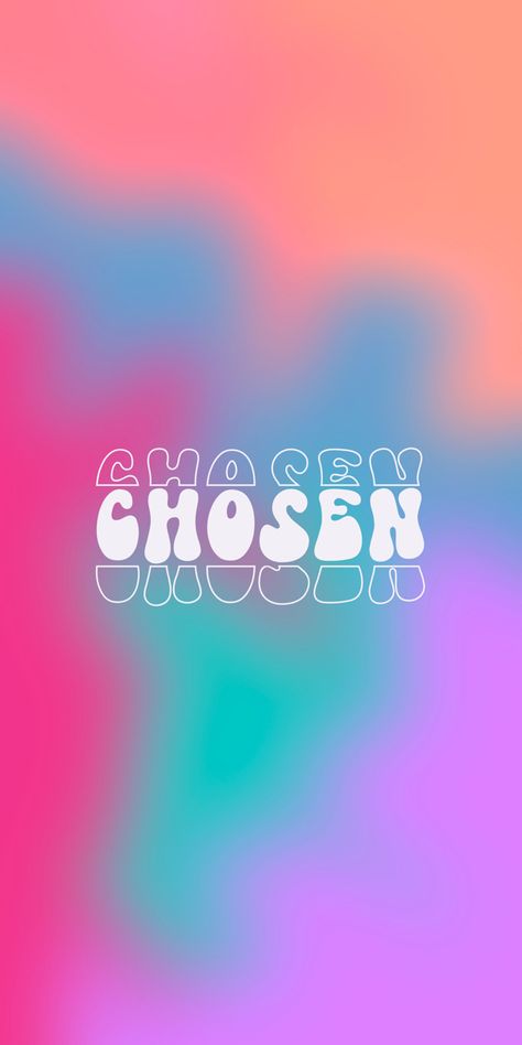 Chosen One Wallpaper, Aesthetic Christian Prints, Groovy Christian Wallpaper, Y2k Christian Wallpaper, Colorful Christian Wallpaper, The Chosen Wallpaper, Chosen Wallpaper, Cute Christian Wallpaper, Chosen Aesthetic