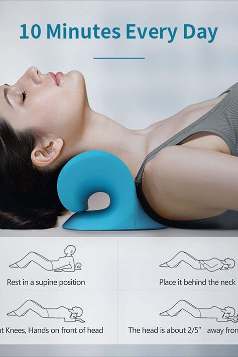 Cervical Neck Stretches, Relieve Shoulder And Neck Tension, Releasing Neck Tension, Release Neck Tension, Severe Neck Pain, Cervical Traction Device, Neck Stretcher, Bend Knee, Cervical Spondylosis