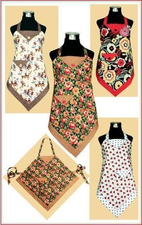 Vintage Apron Pattern, Apron Pattern Free, Diy Apron, Costura Diy, Sewing Aprons, Aprons Patterns, Creation Couture, Aprons Vintage, Four Corners