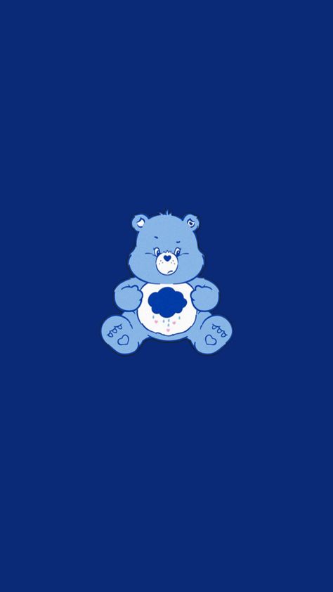 Grumpy Bear Wallpaper, Carebears Aesthetic Wallpaper, Care Bears Aesthetic, Blue Care Bear, Care Bears Grumpy Bear, Ipad Image, Care Bears Birthday Party, Angry Bear, Care Bear Birthday