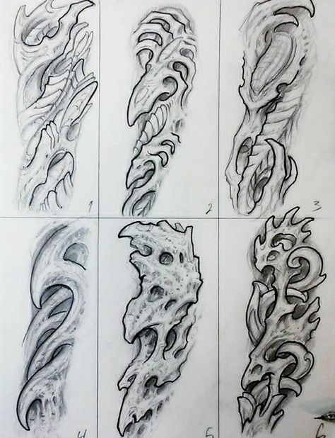 Biomech Tattoo Design, Biochemical Tattoo, Bio Organic Tattoo Design, Biomech Tattoo, Half Sleeve Tattoos Sketches, Biomechanical Tattoo Design, Bio Mechanical, Bio Organic Tattoo, Evil Skull Tattoo