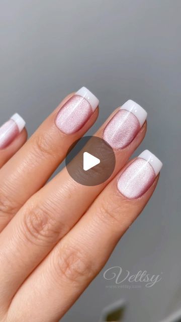 Pink Cat Eye Nails French, Cat Eye French Manicure, Nail Art Designs Cat Eye, French Tip Cat Eye Nails, Cat Eye Tips Nails, Eye Cat Nails, Nails Cat Eye Design, Cat Eye Nails French Tip, French Cat Eye Nails